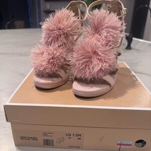 Michael Kors Soft Pink Suede Sandal